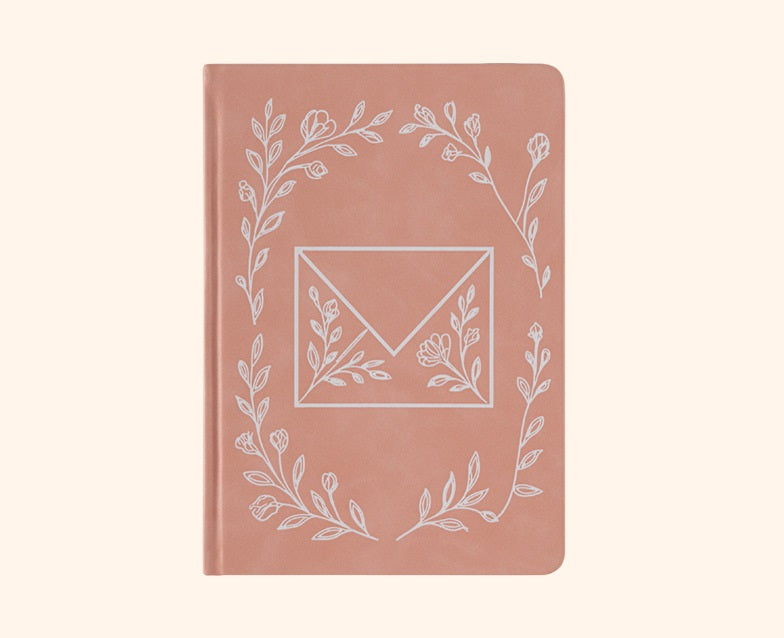 Vintage Floral Notebook A5 — Soft Faux Leather with Gold Foil Details