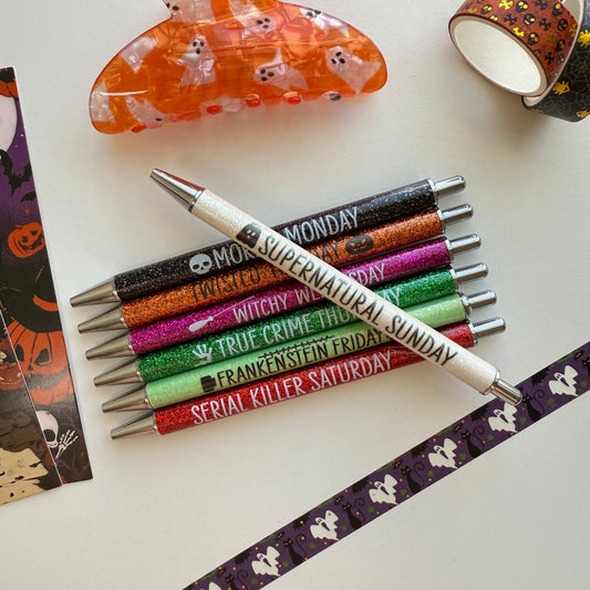 Spooky Week Pen — Glitter Click Ballpoint
